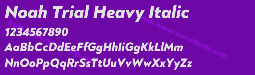 Noah Trial Heavy ItalicPreview Noah Trial Heavy ItalicPreview