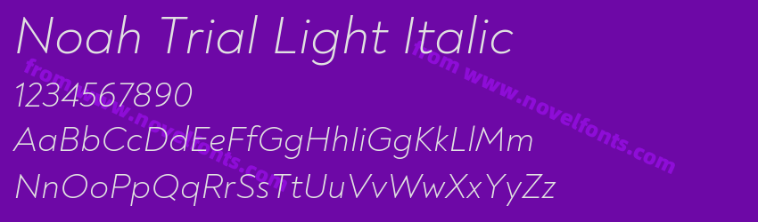 Noah Trial Light ItalicPreview Noah Trial Light ItalicPreview