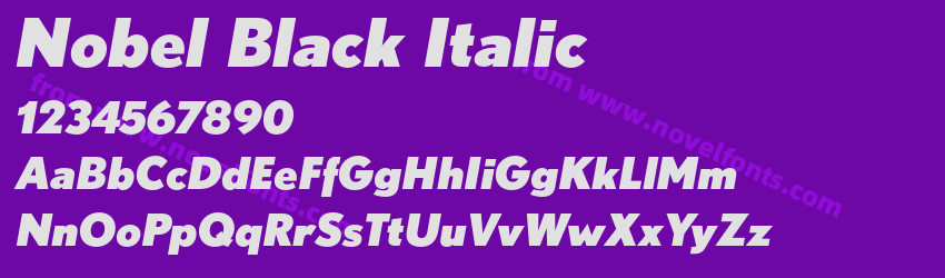 Nobel Black ItalicPreview Nobel Black ItalicPreview