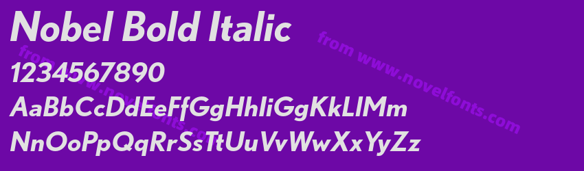 Nobel Bold ItalicPreview Nobel Bold ItalicPreview