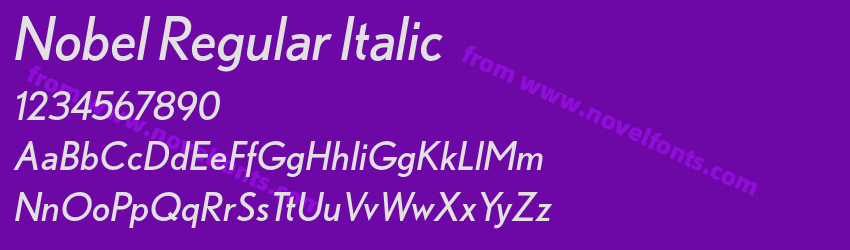 Nobel Regular ItalicPreview