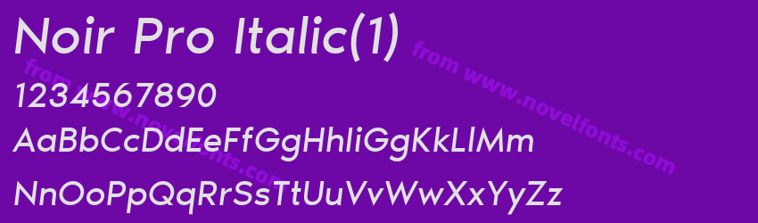 Noir Pro ItalicPreview Noir Pro ItalicPreview