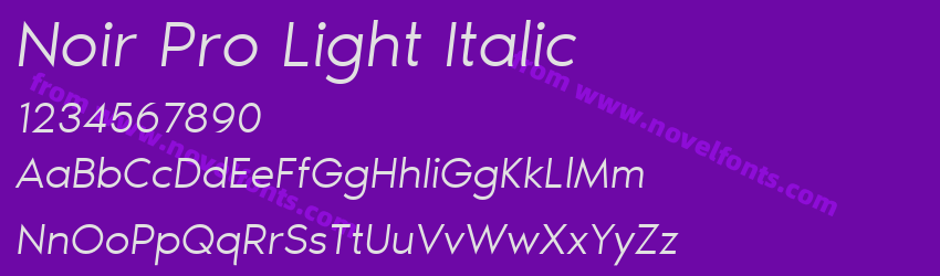 Noir Pro Light ItalicPreview Noir Pro Light ItalicPreview