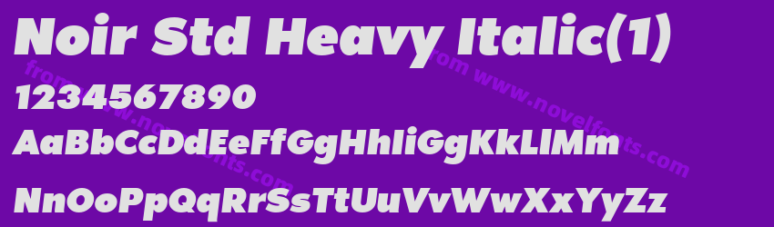 Noir Std Heavy ItalicPreview Noir Std Heavy ItalicPreview