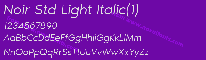 Noir Std Light ItalicPreview Noir Std Light ItalicPreview
