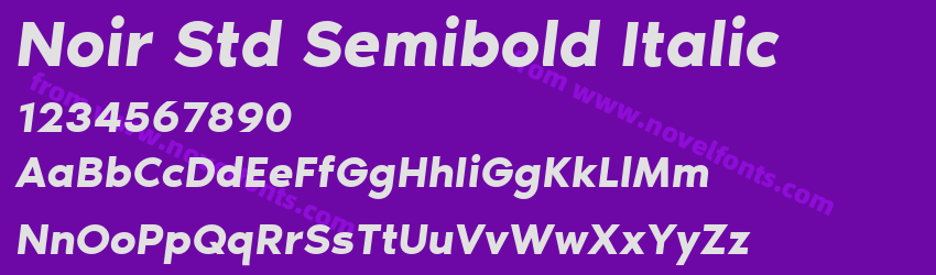 Noir Std Semibold ItalicPreview Noir Std Semibold ItalicPreview