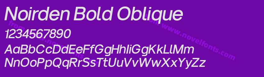 Noirden Bold ObliquePreview Noirden Bold ObliquePreview