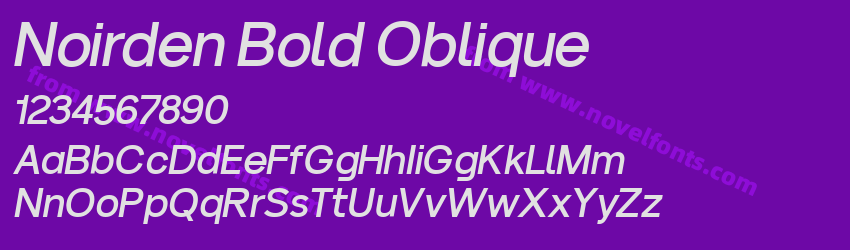 Noirden Bold ObliquePreview Noirden Bold ObliquePreview