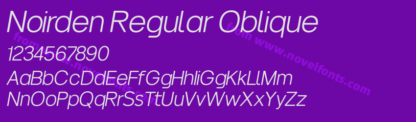 Noirden Regular ObliquePreview Noirden Regular ObliquePreview