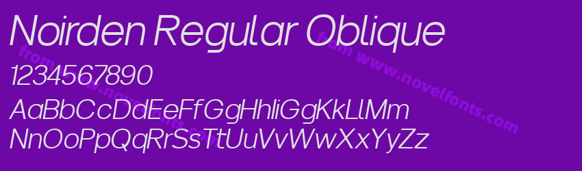 Noirden Regular ObliquePreview Noirden Regular ObliquePreview