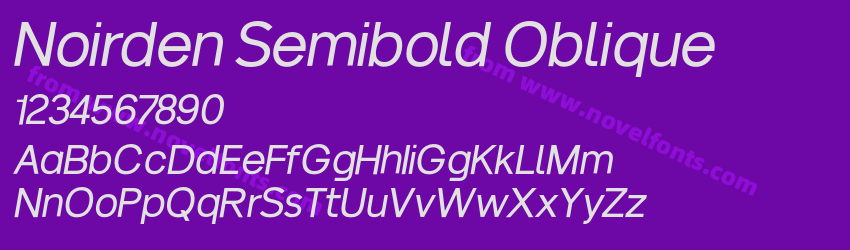 Noirden Semibold ObliquePreview Noirden Semibold ObliquePreview