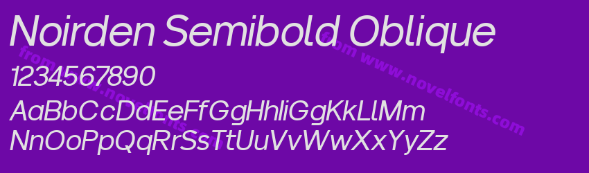 Noirden Semibold ObliquePreview Noirden Semibold ObliquePreview