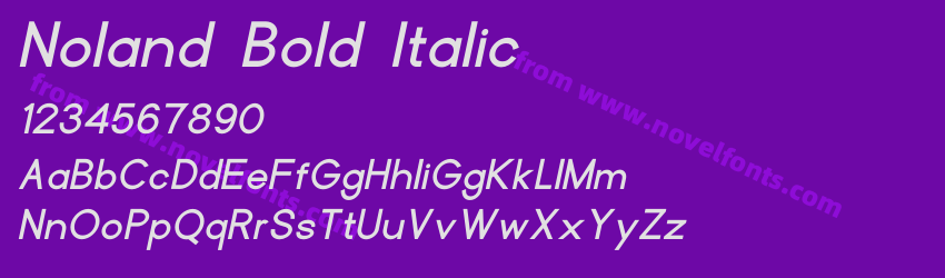 Noland Bold ItalicPreview Noland Bold ItalicPreview