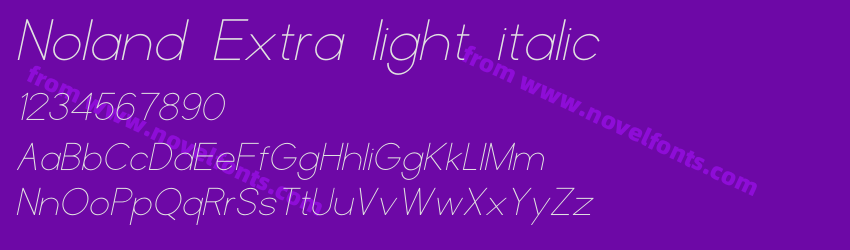 Noland Extra light italicPreview Noland Extra light italicPreview