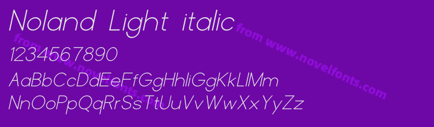 Noland Light italicPreview Noland Light italicPreview