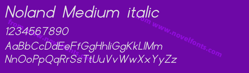 Noland Medium italicPreview Noland Medium italicPreview