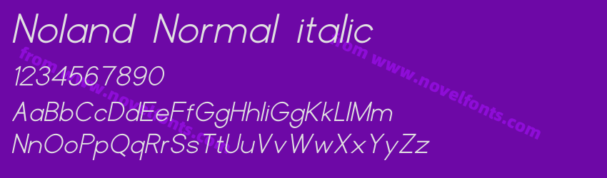 Noland Normal italicPreview Noland Normal italicPreview