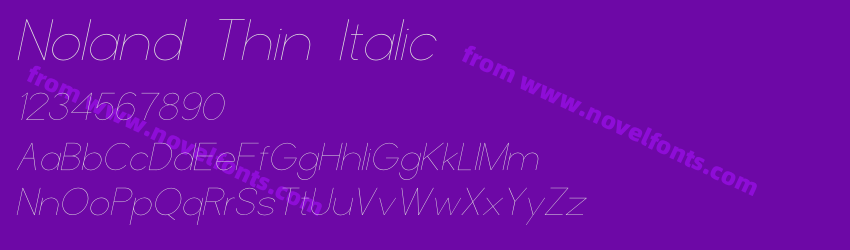 Noland Thin ItalicPreview Noland Thin ItalicPreview