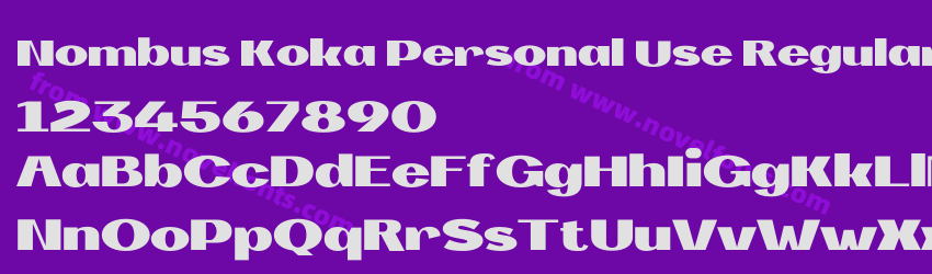 Nombus Koka Personal Use RegularPreview Nombus Koka Personal Use RegularPreview