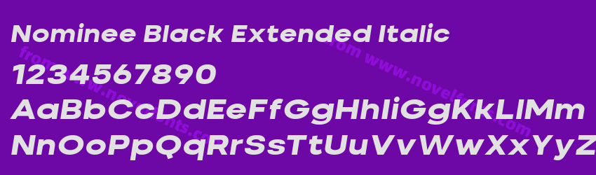 Nominee Black Extended ItalicPreview Nominee Black Extended ItalicPreview