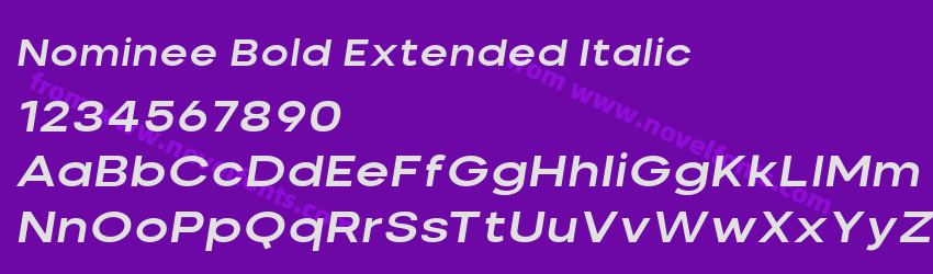 Nominee Bold Extended ItalicPreview Nominee Bold Extended ItalicPreview