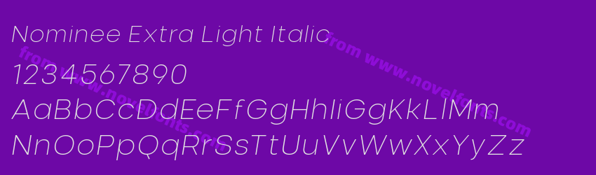 Nominee Extra Light ItalicPreview Nominee Extra Light ItalicPreview