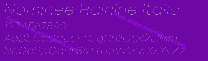 Nominee Hairline ItalicPreview Nominee Hairline ItalicPreview