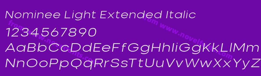 Nominee Light Extended ItalicPreview Nominee Light Extended ItalicPreview