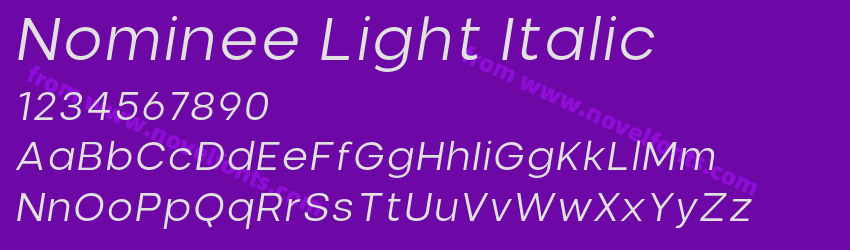 Nominee Light ItalicPreview Nominee Light ItalicPreview