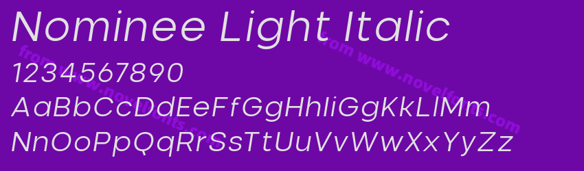 Nominee Light ItalicPreview Nominee Light ItalicPreview