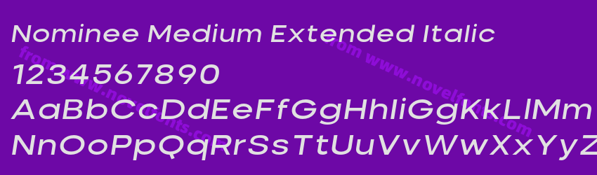 Nominee Medium Extended ItalicPreview Nominee Medium Extended ItalicPreview