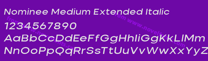 Nominee Medium Extended ItalicPreview Nominee Medium Extended ItalicPreview