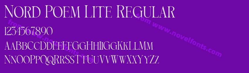 Nord Poem Lite RegularPreview Nord Poem Lite RegularPreview