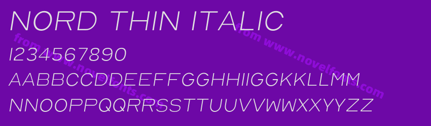 Nord Thin ItalicPreview Nord Thin ItalicPreview