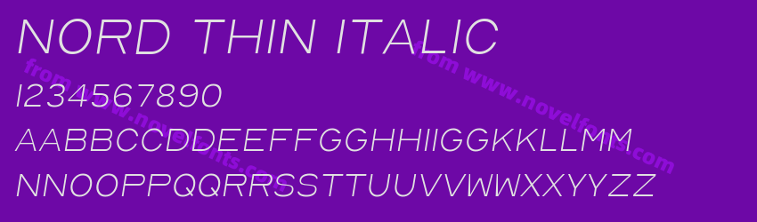 Nord Thin ItalicPreview Nord Thin ItalicPreview