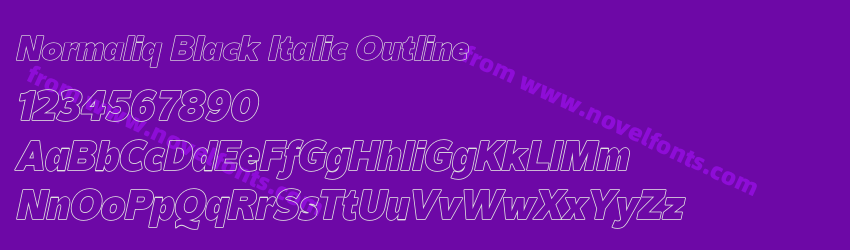 Normaliq Black Italic OutlinePreview Normaliq Black Italic OutlinePreview