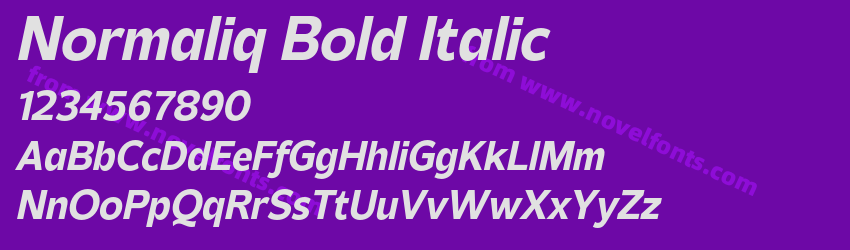 Normaliq Bold ItalicPreview Normaliq Bold ItalicPreview