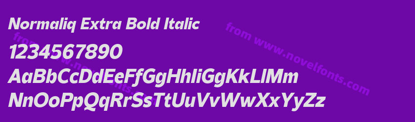 Normaliq Extra Bold ItalicPreview Normaliq Extra Bold ItalicPreview