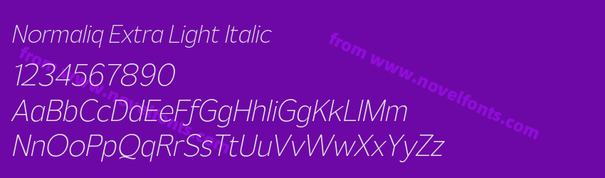 Normaliq Extra Light ItalicPreview Normaliq Extra Light ItalicPreview