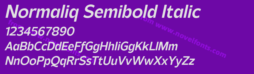 Normaliq Semibold ItalicPreview Normaliq Semibold ItalicPreview