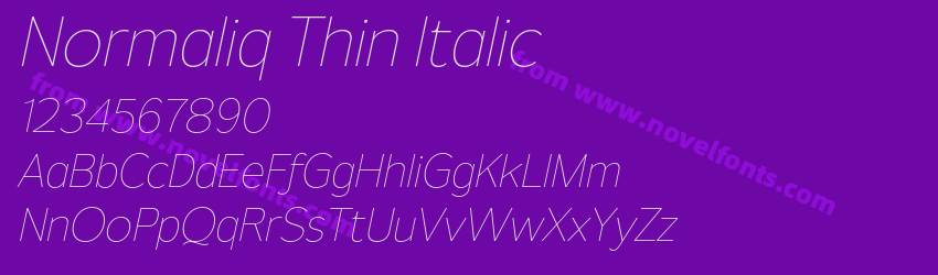 Normaliq Thin ItalicPreview Normaliq Thin ItalicPreview
