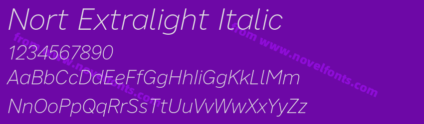 Nort Extralight ItalicPreview Nort Extralight ItalicPreview