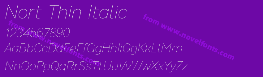 Nort Thin ItalicPreview Nort Thin ItalicPreview