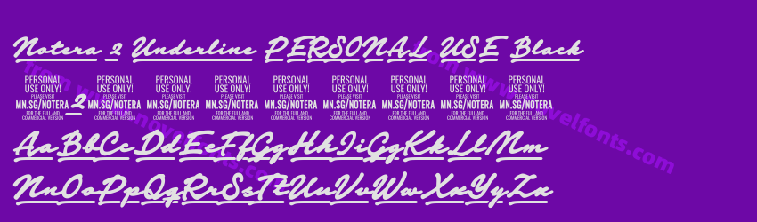 Notera 2 Underline PERSONAL USE BlackPreview Notera 2 Underline PERSONAL USE BlackPreview