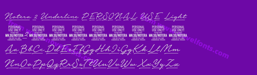Notera 2 Underline PERSONAL USE LightPreview Notera 2 Underline PERSONAL USE LightPreview