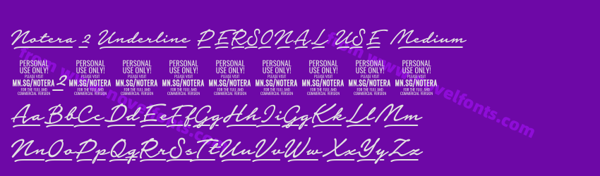 Notera 2 Underline PERSONAL USE MediumPreview Notera 2 Underline PERSONAL USE MediumPreview