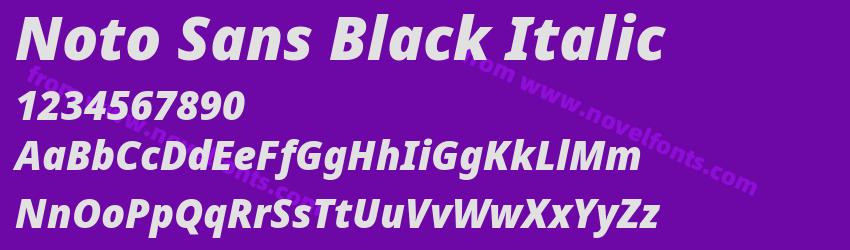 Noto Sans Black ItalicPreview Noto Sans Black ItalicPreview