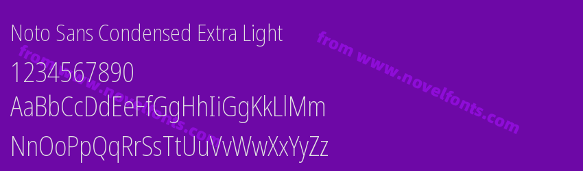 Noto Sans Condensed Extra LightPreview Noto Sans Condensed Extra LightPreview