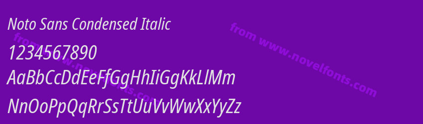 Noto Sans Condensed ItalicPreview Noto Sans Condensed ItalicPreview