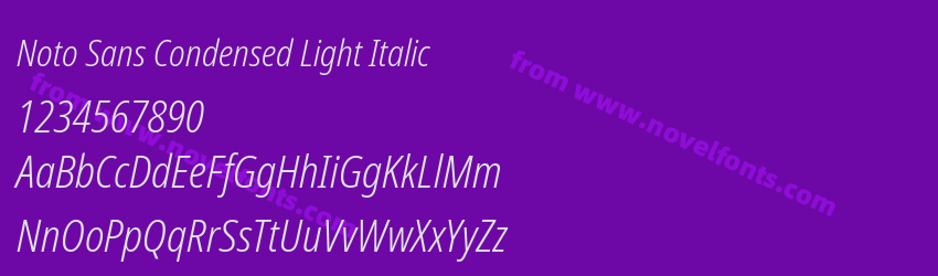 Noto Sans Condensed Light ItalicPreview Noto Sans Condensed Light ItalicPreview